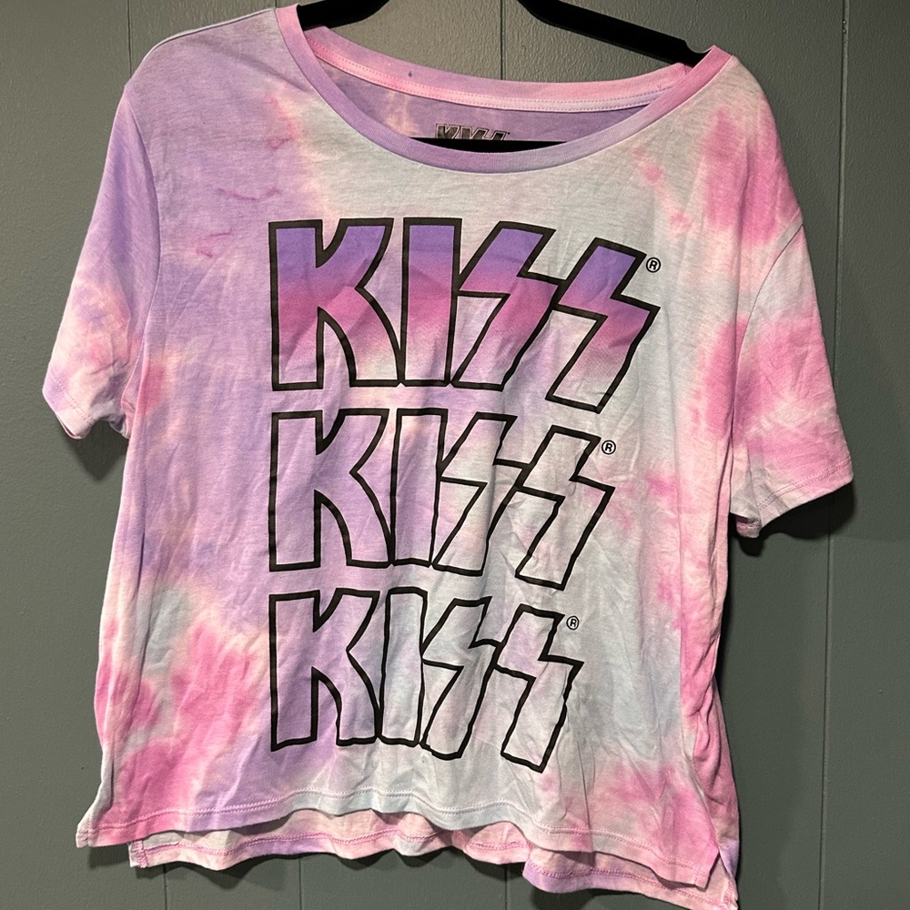 KISS band crop tee